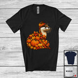 MacnyStore - Fall Autumn Leaves Pumpkin Otter Shape; Amazing Thanksgiving Sea Animal; Family Group T-Shirt