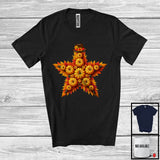 MacnyStore - Fall Autumn Leaves Pumpkin Starfish Shape; Amazing Thanksgiving Sea Animal; Family Group T-Shirt