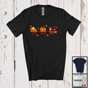 MacnyStore - Fall Autumn Train Collection; Awesome Thanksgiving Plaid Pumpkin Pie Train; Family Group T-Shirt