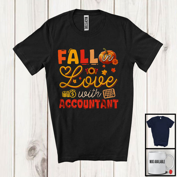 MacnyStore - Fall In Love With Accountant; Wonderful Thanksgiving Autumn Pumpkin; Jobs Careers Proud T-Shirt