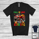 MacnyStore - Fall In Love With Driving; Wonderful Thanksgiving Pumpkin On Pickup Driver; Family Group T-Shirt