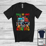 MacnyStore - Fall In Love With Driving; Wonderful Thanksgiving Pumpkin On Truck Driver; Family Group T-Shirt