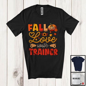 MacnyStore - Fall In Love With Trainer; Wonderful Thanksgiving Autumn Pumpkin; Jobs Careers Proud T-Shirt