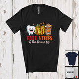 MacnyStore - Fall Vibes And That Dentist Life; Wonderful Thanksgiving Autumn Plaid Pumpkin; Careers Jobs T-Shirt