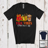 MacnyStore - Fall Vibes And That Farmer Life; Wonderful Thanksgiving Autumn Plaid Pumpkin; Careers Jobs T-Shirt