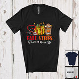 MacnyStore - Fall Vibes And That LPN Nurse Life; Wonderful Thanksgiving Autumn Plaid Pumpkin; Careers Jobs T-Shirt