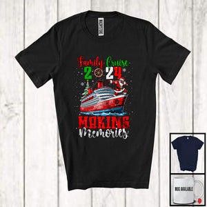 MacnyStore - Family Cruise 2024 Making Memories; Awesome Christmas Santa Dabbing; Cruise Ship Boating T-Shirt