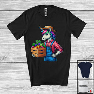 MacnyStore - Farmer Unicorn; Cute Magical Unicorn Farmer Worker Lover; Proud Careers Jobs Group T-Shirt