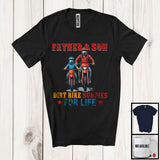 MacnyStore - Father And Son Dirt Bike Buddies, Proud Father's Day Biker, Vintage Matching Family Group T-Shirt