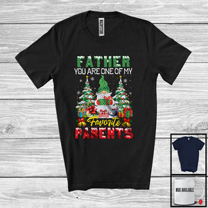 MacnyStore - Father You Are One Of My Favorite Parents; Merry Christmas Tree Gnome Snow; Family Group T-Shirt