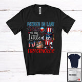 MacnyStore - Father in law Of The Little Firecracker, Adorable 4th Of July Birthday Firework, US Flag Family Patriotic T-Shirt