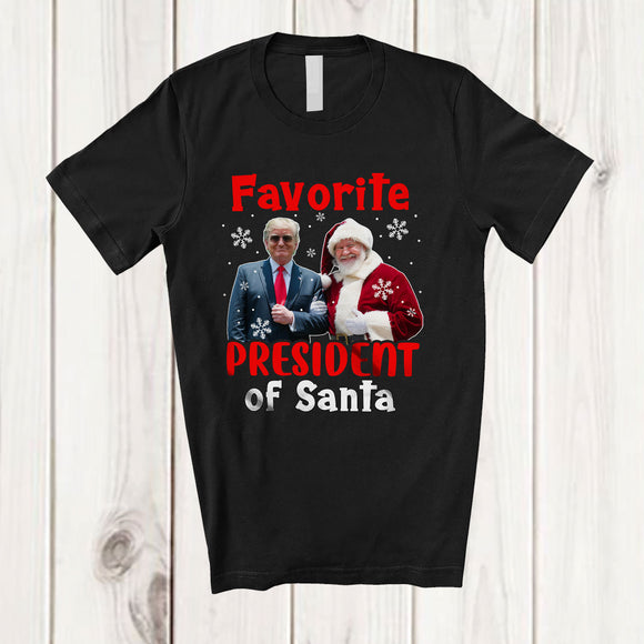 MacnyStore - Favorite President of Santa; Awesome Christmas Santa With Trump Back 2024; Pajamas Group T-Shirt