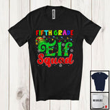 MacnyStore - Fifth Grade ELF Squad; Cheerful Christmas Lights ELF; School Students Teacher Group T-Shirt