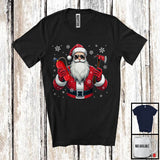 MacnyStore - Firefighter Santa, Awesome Christmas Santa Sunglasses, Snowing Matching Careers Group T-Shirt