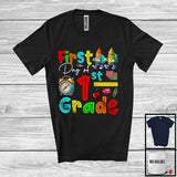 MacnyStore - First Day Of 1st Grade, Adorable Back To School Crayons Lover, Students Teachers Squad T-Shirt