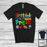 MacnyStore - First Day Of Pre-K, Adorable Back To School Crayons Lover, Students Teachers Squad T-Shirt