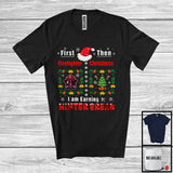 MacnyStore - First Firefighter Then Christmas; Amazing Christmas Winter Break; Firefighter Jobs Careers Proud T-Shirt