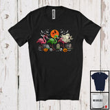 MacnyStore - Flamingo Costume Witch Zombie Boo Pumpkin; Lovely Halloween Moon; Flamingo Animal Lover T-Shirt