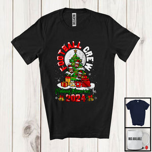 MacnyStore - Football Crew Making Memories In 2024; Joyful Christmas Tree Moon; Sport Player Group T-Shirt