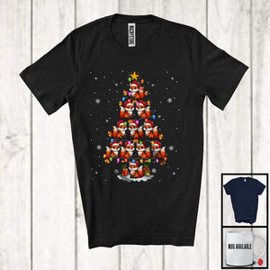 MacnyStore - Fox Santa Christmas Tree; Awesome X-mas Snowing Lights Fox Owner; Animal Lover T-Shirt