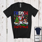 MacnyStore - French You A Merry Christmas; Humorous X-mas Dabbing French Flag Proud; Family Group T-Shirt