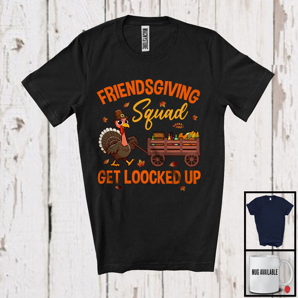 MacnyStore - Friendsgiving Squad; Humorous Thanksgiving Turkey Preparing Dinner Party; Family Group T-Shirt