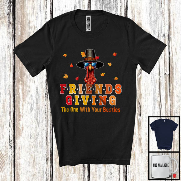 MacnyStore - Friendsgiving The One With Your Besties; Amazing Thanksgiving Turkey Face; Boy Men Friend T-Shirt