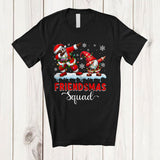 MacnyStore - Friendsmas Squad; Amusing Christmas Black Afro Santa Dabbing With Gnome; African Family T-Shirt