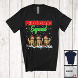 MacnyStore - Friendsmas Squad; Wonderful Christmas Lights Three Santa Elf Golden Retriever; Pajama Group T-Shirt