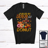 MacnyStore - Fueled By Jesus And Donut, Awesome Thanksgiving Plaid Cross Pumpkin, Eating Food Lover T-Shirt