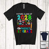 MacnyStore - Future Class Of 2028 I Survived Passed 1st Grade, Proud Graduation School Summer, Students T-Shirt