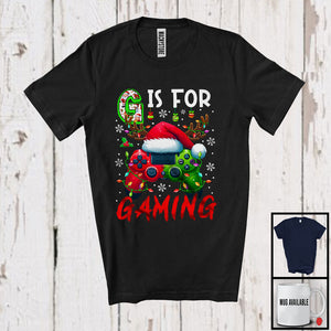 MacnyStore - G Is For Gaming, Humorous Christmas Costume Game Controller, Gaming Lover Gamer Group T-Shirt