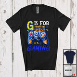 MacnyStore - G Is For Gaming, Humorous Hanukkah Costume Game Controller, Gaming Lover Gamer Group T-Shirt