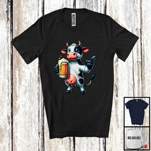 MacnyStore - German Cow Drinking Beer; Humorous Festival Oktoberfest Farm Farmer; Drunker Team T-Shirt