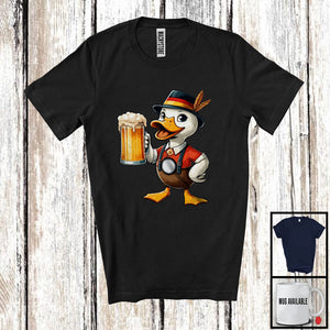 MacnyStore - German Duck Drinking Beer; Humorous Festival Oktoberfest Farm Farmer; Drunker Team T-Shirt