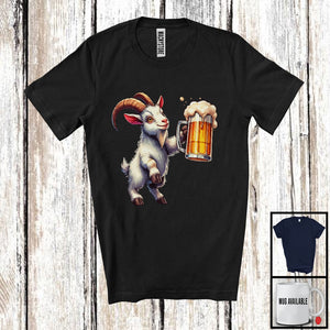 MacnyStore - German Goat Drinking Beer; Humorous Festival Oktoberfest Farm Farmer; Drunker Team T-Shirt