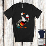 MacnyStore - German Goose Drinking Wine; Humorous Festival Oktoberfest Farm Farmer; Drunker Team T-Shirt