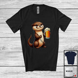 MacnyStore - German Otter Drinking Beer; Joyful Oktoberfest Animal Lover; Matching Family Group T-Shirt