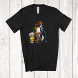 MacnyStore - German Penguin Drinking Beer; Cheerful Festival Oktoberfest Bird Drunker; Family Group T-Shirt