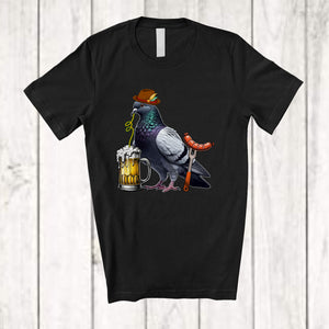 MacnyStore - German Pigeon Drinking Beer; Cheerful Festival Oktoberfest Bird Drunker; Family Group T-Shirt