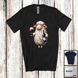 MacnyStore - German Sheep Drinking Wine; Humorous Festival Oktoberfest Farm Farmer; Drunker Team T-Shirt