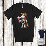 MacnyStore - German Unicorn Drinking Wine; Humorous Festival Oktoberfest Unicorn; Drunker Team T-Shirt