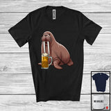 MacnyStore - German Walrus Drinking Beer; Joyful Oktoberfest Animal Lover; Matching Family Group T-Shirt