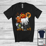 MacnyStore - Ghost Chicken Pumpkin Face, Creepy Halloween Costume Carved Pumpkin, Candy Animal Lover T-Shirt