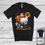 MacnyStore - Ghost Guinea Pig Pumpkin Face, Creepy Halloween Costume Carved Pumpkin, Candy Animal Lover T-Shirt