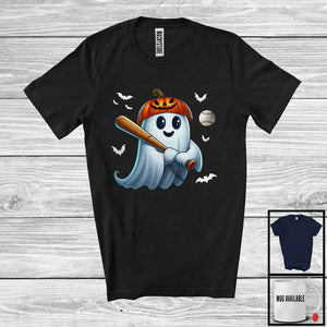 MacnyStore - Ghost Playing Baseball, Scary Halloween Costume Baseball Player Playing Lover, Sport Team T-Shirt