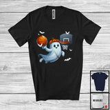 MacnyStore - Ghost Playing Basketball, Scary Halloween Costume Basketball Player Playing Lover, Sport Team T-Shirt