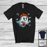 MacnyStore - Ghost Playing Football, Scary Halloween Costume Football Player Playing Lover, Sport Team T-Shirt