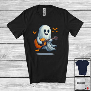 MacnyStore - Ghost Playing Guitar; Awesome Halloween Boo Ghost; Musical Instruments Player Group T-Shirt