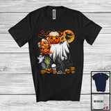 MacnyStore - Ghost Sheep Pumpkin Face, Creepy Halloween Costume Carved Pumpkin, Candy Animal Lover T-Shirt